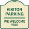 Signmission Reserved Parking Visitor Parking We Welcome You! Heavy-Gauge Aluminum Sign, 18" x 18", TG-1818-23016 A-DES-TG-1818-23016 - alternate 1